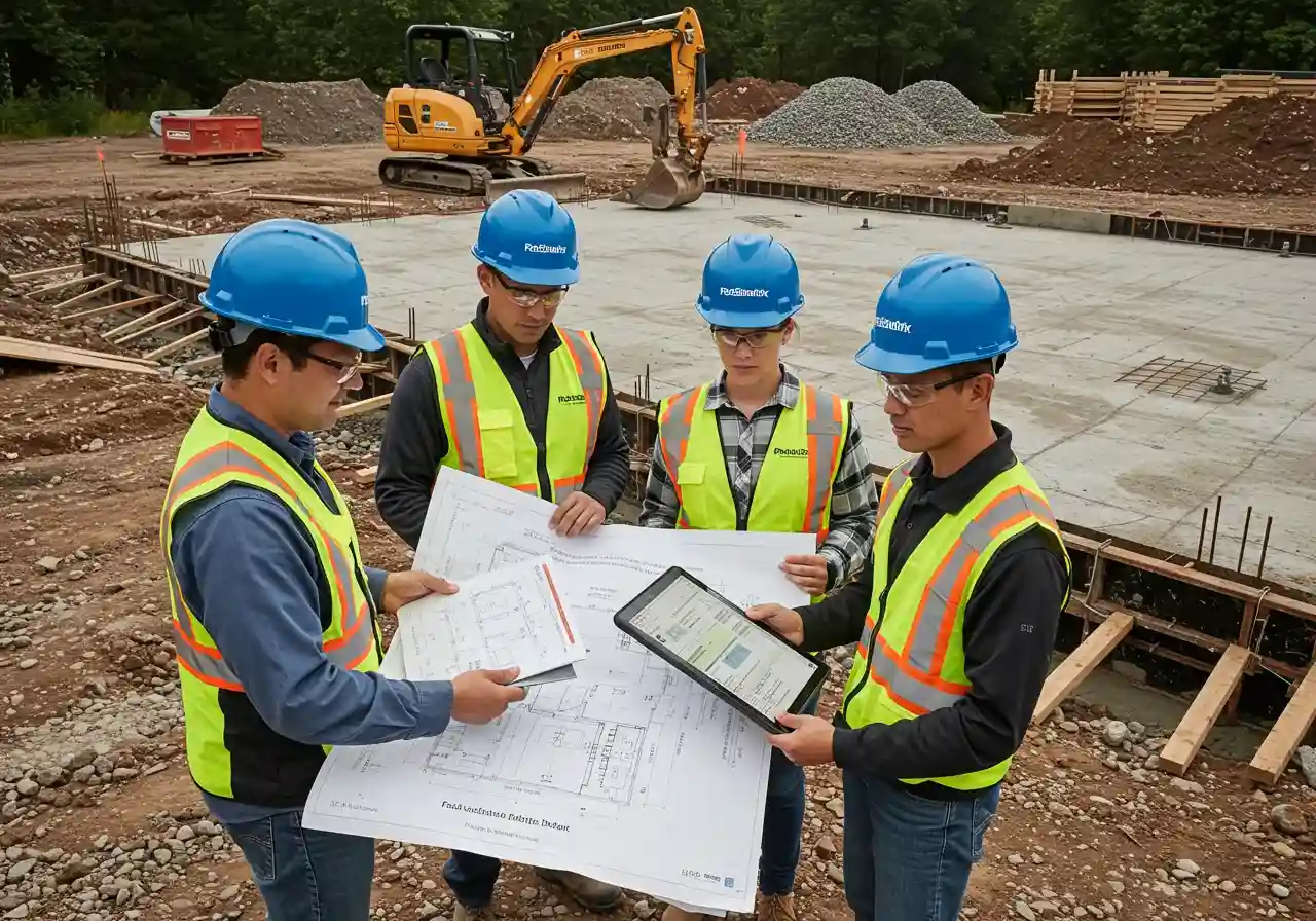 Foundation plan with estimation layout.