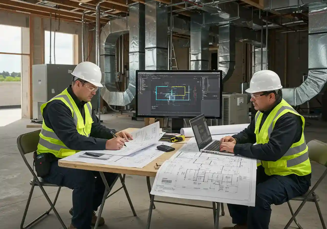 HVAC system layout with cost tools