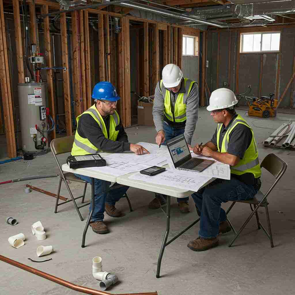 Construction plumbing project estimation