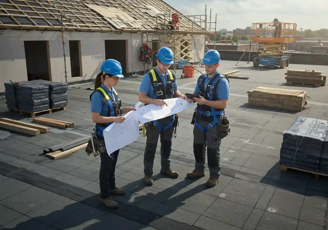 Construction roofing project estimation