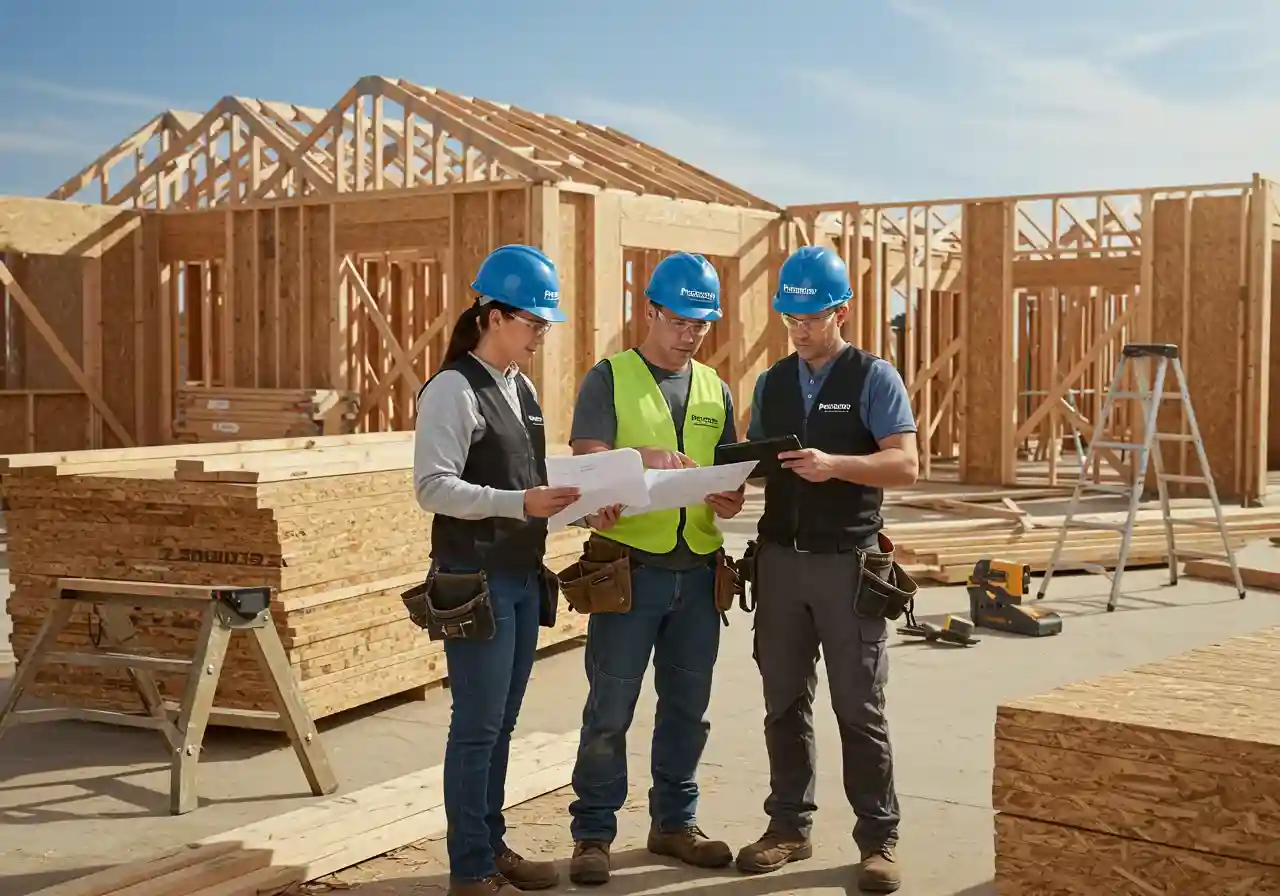Construction framing with carpentry estimate
