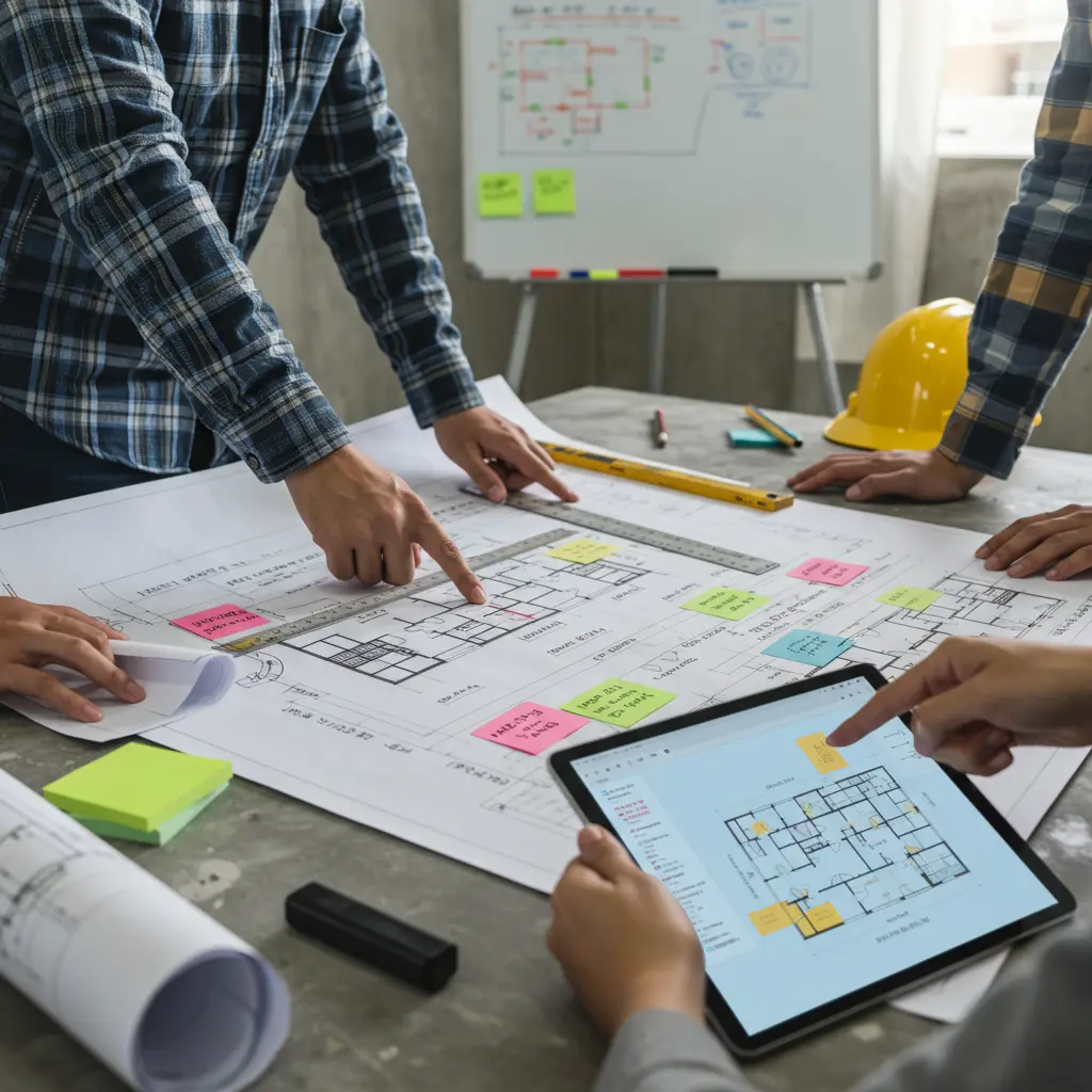 Markup and Annotated plans for building estimation