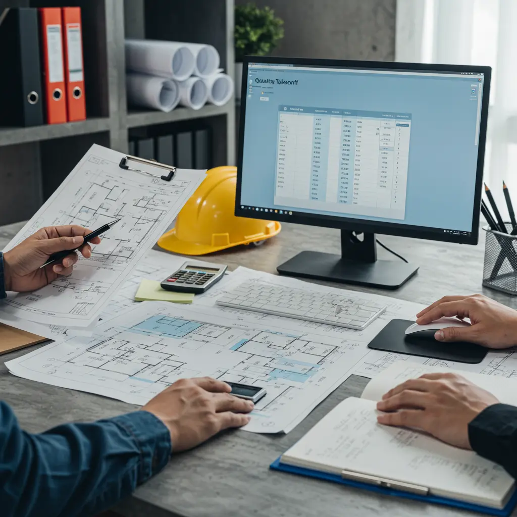 Estimating quantities from project drawings
