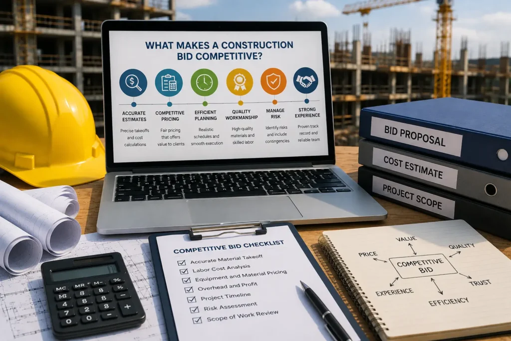 What makes a competitive construction bid